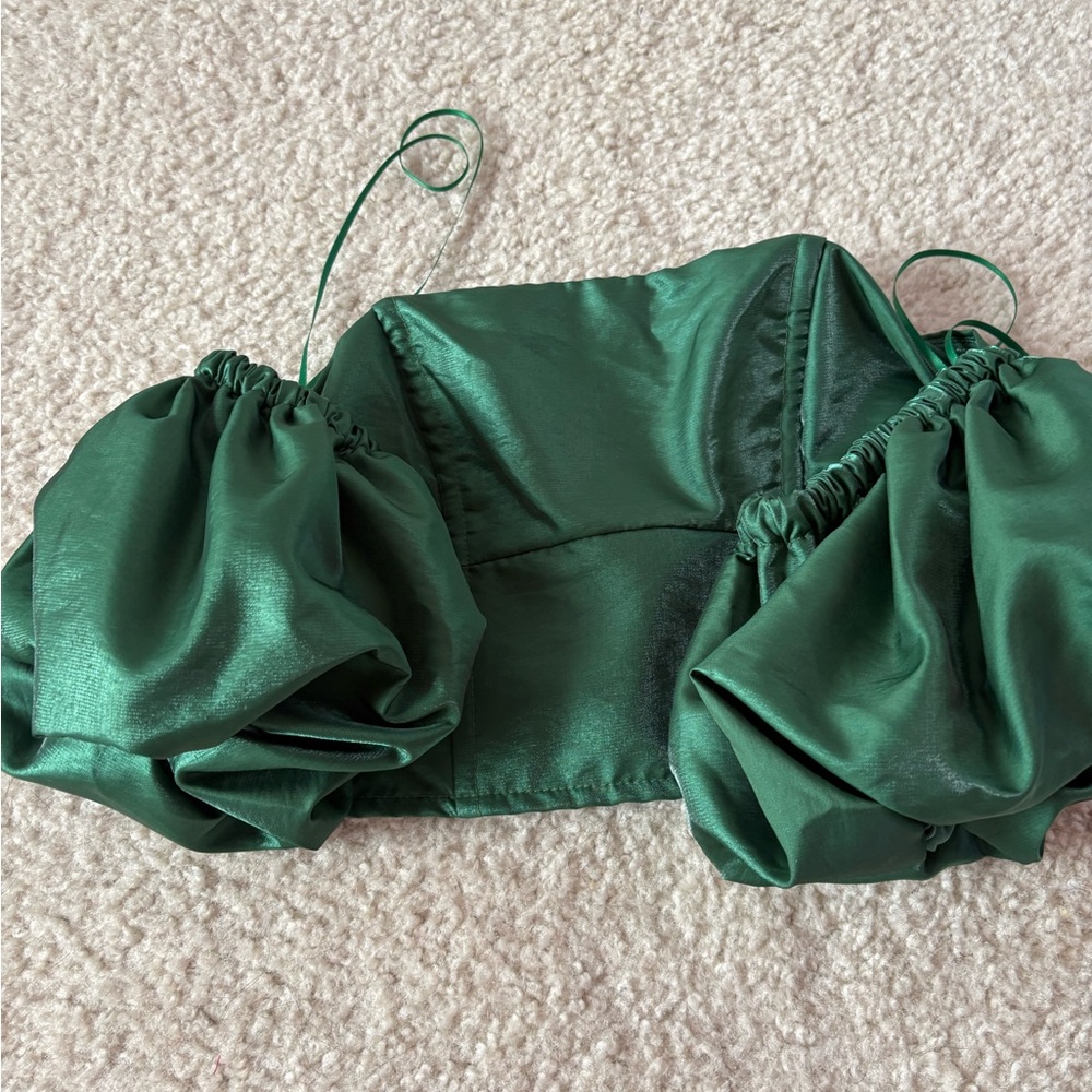Green Smocked Skirt